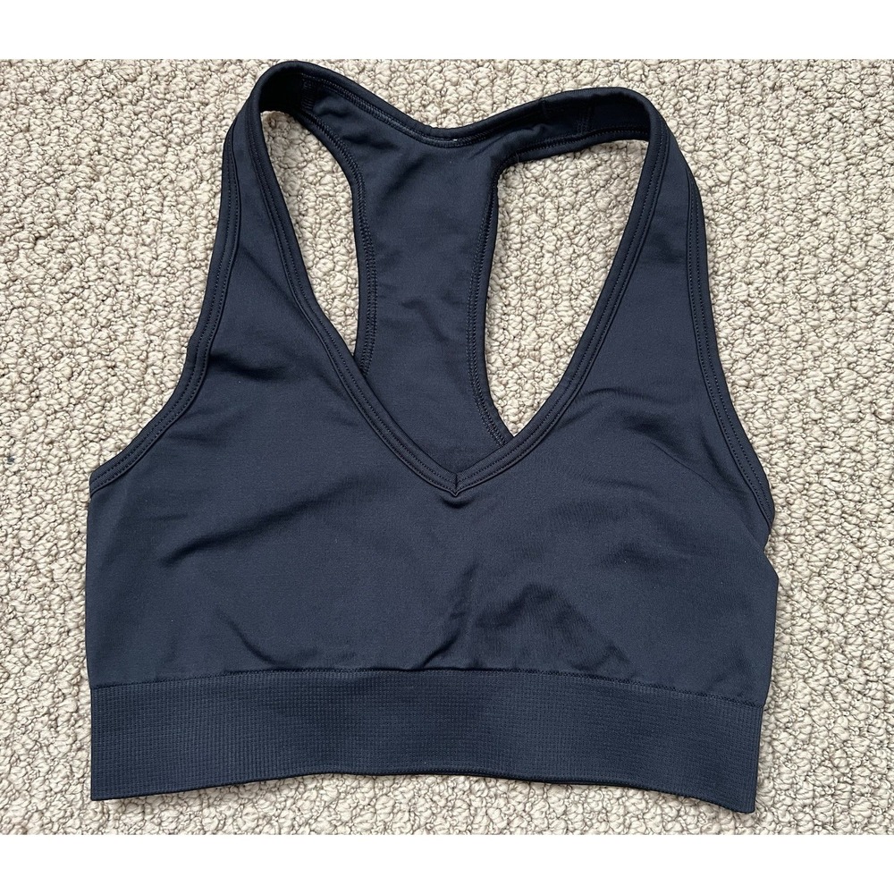 Lululemon‎ Womens Ebb to Street Racerback Black Sz 4.Bra Yoga Model W2BRIS